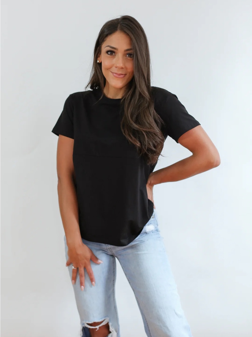 Movemama Full Zip Nursing T-Shirt - XS